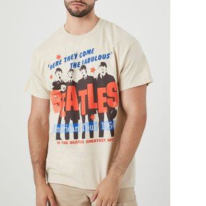 Beatles American Tour 1964 Here They Come rock Official T-Shirt L NWT